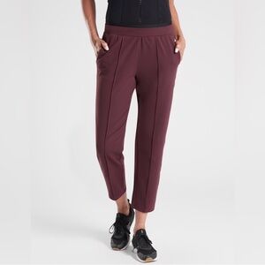 Athleta Venice Pintuck Pants Small Burgundy